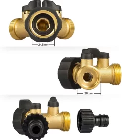 Sens Design Waterverdeler 2-weg – Messing – Past Op Europese Kranen -Tuingereedschap 1040x1200 3