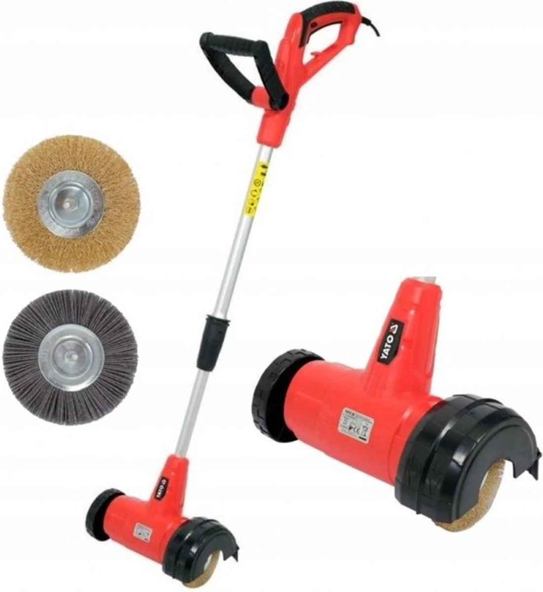 YATO Elektrische Onkruidborstel - Voegenreiniger - 400W - Ø11 Cm - Inclusief 2 Borstels 1 YATO Elektrische Onkruidborstel - Voegenreiniger - 400W - Ø11 Cm - Inclusief 2 Borstels