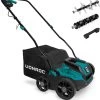 VONROC Elektrische Verticuteermachine - Gazonbeluchter – 1300W – Maaibreedte 320 Mm – 4 Dieptestanden (12/9/6/3 Mm) – Incl. 35L. Opvangbak