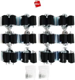 Deal Tools Multi Wand Houder - Bezemhouder - Gereedschap Houder - Bezem Ophangsysteem - Ophangsysteem Tuingereedschap - Set Inclusief Bevestigingsmateriaal - 12 Houders