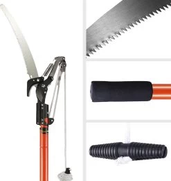 Gardebruk Takkenzaag Telescopisch - 2in1 Zaag & Snoeischaar - Oranje -Tuingereedschap 1137x1200 1