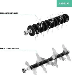 VONROC Elektrische Verticuteermachine - Gazonbeluchter – 1300W – Maaibreedte 320 Mm – 4 Dieptestanden (12/9/6/3 Mm) – Incl. 35L. Opvangbak -Tuingereedschap 1160x1200