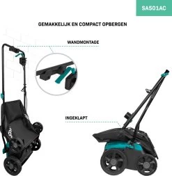 VONROC Elektrische Verticuteermachine - Gazonbeluchter – 1300W – Maaibreedte 320 Mm – 4 Dieptestanden (12/9/6/3 Mm) – Incl. 35L. Opvangbak -Tuingereedschap 1170x1200 1