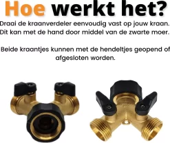Horvitus Waterverdeler 2 Weg - Y Stuk Kraan Splitter - Voor Europese Kranen - Messing 14 Horvitus Waterverdeler 2 Weg - Y Stuk Kraan Splitter - Voor Europese Kranen - Messing -Tuingereedschap 1200x1009 6
