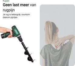 MaatWorkz - Grondboor - 25 CM - Boormachine - Bollenplanter - Moestuin - Palenboor - Boor - Tuin -Tuingereedschap 1200x1045 1