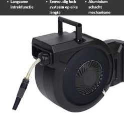 Buxibo - Wandslangenbox 20 Meter + 2 Meter - Tuinslang Met Haspel - 9 Sproei Standen - Slangenhouder 180° Draaibaar - Tuinslanghaspel Zwart+ Gratis Sproeier - Zwart -Tuingereedschap 1200x1161 2