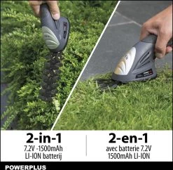 Powerplus POWEG4500 Gras-/Heggenschaar Accu - 7.2V - Snoeien En Knippen - Zwaardlengte 83/120mm - Mesafstand 8mm - Incl. 1,5Ah Accu En Lader - Haagschaar Voor Tuinonderhoud -Tuingereedschap 1200x1177 2