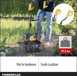 Powerplus POWXG72010 Tuinfrees - 1500W - Werkbreedte 450mm - Werkdiepte Max. 220mm - Incl. 6 Messen En Wielen -Tuingereedschap 1200x1179 9