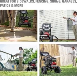 Powertech Professionele Hogedrukreiniger Op Benzine - 6.5 PK - 3600 PSI - 220 Bar - Hogedrukreiniger Auto - Terrasreiniger - Oppervlaktereiniger - Autoreiniger - Zwembadreiniger - 5 Snelkoppelstukken- Zwart / Rood -Tuingereedschap 1200x1195 3