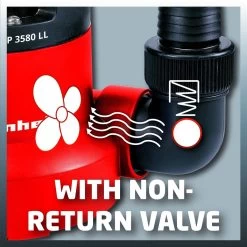 Einhell Dompelpomp GC-SP 3580 LL (350 W - 8000 L/h - 1 Mm Restwater - Traploos Instelbare Vlotterschakelaar - GeÃ¯ntegreerd Terugslagventiel - Draaghandvat - Kabelopwikkeling - Mechanische Afdichting) -Tuingereedschap 1200x1200 1101