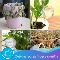 Summer Spark Waterdruppelaar Voor Planten 6 Stuks Transparant – 27 CM X 8 CM – 250 ML – Automatisch Watergeefsysteem Voor Kamerplanten – Planten Watergever Met Druppelsysteem – Waterbol -Tuingereedschap 1200x1200 1132