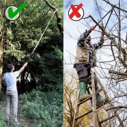 Iceberk Snoeischaar + Snoeizaag (1,45 - 3,70 M) - Telescopische Snoeischaar Voor Het Snoeien Van Bomen En Dichte Struiken Zonder Ladder -Tuingereedschap 1200x1200 171