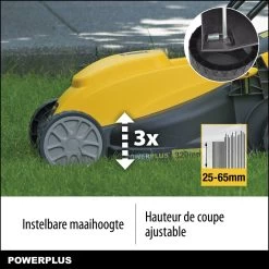 Powerplus POWXG6212T Elektrische Grasmaaier - Grasmachine Voor Kleine En Middelgrote Tuin - 1300W - Maaibreedte 320mm - Verstelbare Maaihoogte - 30L Opvangbak - Incl. Grastrimmer 250W -Tuingereedschap 1200x1200 330