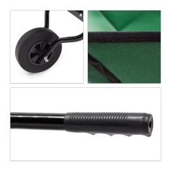 Relaxdays Kruiwagen Opvouwbaar - Inklapbare Tuinwagen - Vouwkruiwagen - Groen - 50 L -Tuingereedschap 1200x1200 34