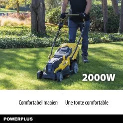 Powerplus POWXG6281 Elektrische Grasmaaier - Grasmachine Voor Middelgrote En Grote Tuin - 2000W - Maaibreedte 420mm - Verstelbare Maaihoogte - Mulching Functie - Incl. 40L Opvangbak -Tuingereedschap 1200x1200 362