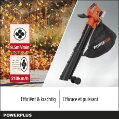 Powerplus Dual Power POWDPG75270 Bladblazer - Bladzuiger En -versnipperaar - Brushless - Blazen - Zuigen - Versnipperen - Excl. Accu En Lader - Incl. Opvangzak 45L -Tuingereedschap 1200x1200 40