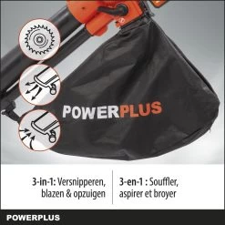 Powerplus Dual Power POWDPG75270 Bladblazer - Bladzuiger En -versnipperaar - Brushless - Blazen - Zuigen - Versnipperen - Excl. Accu En Lader - Incl. Opvangzak 45L -Tuingereedschap 1200x1200 44