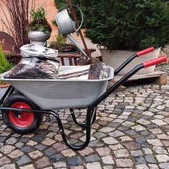Gardebruk Kruiwagen 100L - Luchtband - 250kg Draagkracht Zilver -Tuingereedschap 1200x1200 55