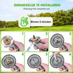 Merkloos SlimShop Onkruidborstel - Bosmaaier Grastrimmer - Onkruid - Onkruidkrabber - Voegenborstel - Onkruidverwijderaar - Max 10.000 Toerental P/m - 20CM -Tuingereedschap 1200x1200 717