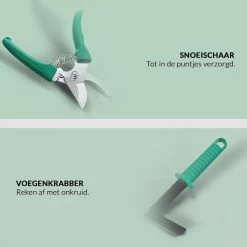 Tuinierset 10 Delig Met Complete Gereedschapskoffer Set Inclusief Tuinschaar, Handschep, Handhark, Plantenspuit, Haakvormige Voegenkrabber, Bloemenschepje, Bloemenschaar, Grasschaar En Heggenschaar -Tuingereedschap 1200x1200 805
