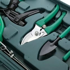 Merkloos 10-Delige Tuingereedschap Set Inclusief Opbergkoffer - Tuinierset - Tuinsetje - Gereedschap Voor Tuin - Tuinschaar - Tuinschepje - Bloemenschaar - Voegenkrabber - Plantenspuit - Grasschaar - Bloemenschep - Tuinhark -Tuingereedschap 1200x1200 811
