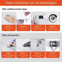 TTD Premium XXL Bezemhouder En Gereedschapsrek - Opslag Van Gereedschap - Opslag Van Schoonmaakspullen - Tuingereedschap - Klussen - RVS - Zwart -Tuingereedschap 1200x1200 831