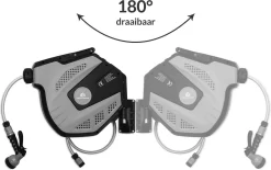 CoolHome Wandslangenbox 30 Meter + 2 Meter - Tuinslang Met Haspel- Slangenhouder 180° Draaibaar - Tuinslanghaspel Zwart - Grijs -Tuingereedschap 1200x751 6