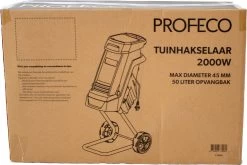 Profeco Stille Hakselaar 2000W - Tuinhakselaar - Versnipperaar Voor 45mm Takdikte - Incl. 50 Liter Opvangzak En Veilige Duwstok -Tuingereedschap 1200x800 18