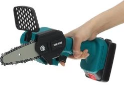 Merkloos Mini Accu Kettingzaag - 4 Inch Elektrische Boomzaag - Handkettingzaag - Met 2 Accu En 1 Oplader - Voor Tuinboom Ranch Bomen Snijden Hout- Blauw -Tuingereedschap 1200x815 5