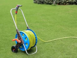 Slangenwagen Met 50 Meter Tuinslang | Eagle Garden | Incl. Spuitkopstuk En Connectors | Geel -Tuingereedschap 1200x900 80