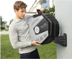 CoolHome - Wandslangenbox 20 Meter + 2 Meter - Tuinslang Met Haspel- Slangenhouder 180° Draaibaar - Tuinslanghaspel Zwart - Grijs -Tuingereedschap 1200x992 3