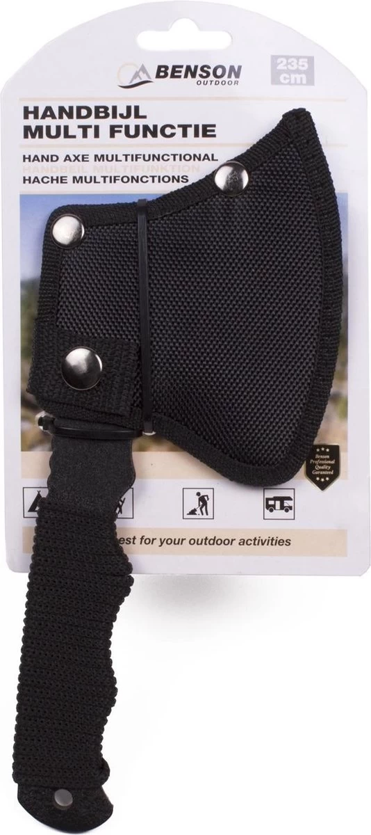 Benson Multifunctionele Handbijl - Hakbijl Met Hoes - 23.5 Cm 3 Benson Multifunctionele Handbijl - Hakbijl Met Hoes - 23.5 Cm - Afbeelding 3