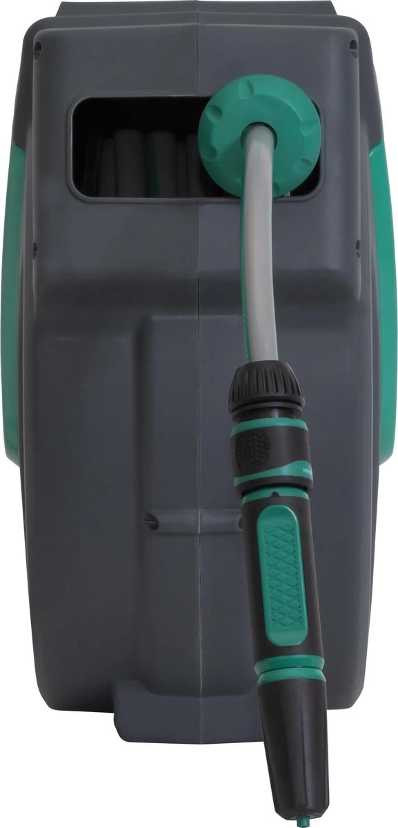 VONROC Automatische Slanghaspel – Incl. 25m Tuinslang, Aansluitslang, Spuitstuk, Koppelingen & Kraanaansluiting 3 VONROC Automatische Slanghaspel – Incl. 25m Tuinslang, Aansluitslang, Spuitstuk, Koppelingen & Kraanaansluiting - Afbeelding 3