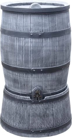 Regentonset Roto 120 Liter + Voet - Grijs