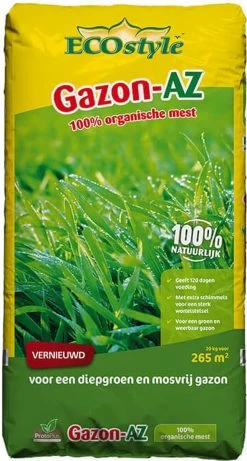 ECOstyle Gazon AZ Organische Gazonmest – Voor Diepgroen En Sterk Gazon – Geeft Tot 120 Dagen Voeding – Werkt Tegen Mos - 30 M² - 2 KG -Tuingereedschap 643x1200 4