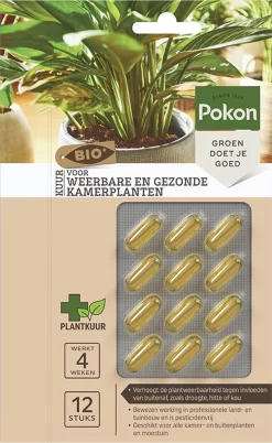 Pokon Bio Kuur Voor Weerbare En Gezonde Kamerplanten - Capsules - 12 Stuks - Geschikt Voor Alle Kamer-, Buitenplanten En Moestuin