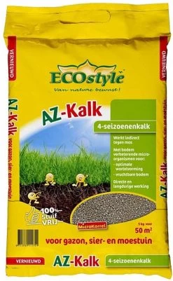 ECOstyle AZ Kalk Micro Korrel – Voor Gazon, Sier- En Moestuin - Corrigeert Zuurgraad Direct En Langdurig - Werkt Tegen Mos - CO2-Neutraal – 70 M² - 5 KG -Tuingereedschap 740x1200 1