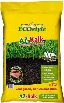 ECOstyle AZ Kalk Micro Korrel – Voor Gazon, Sier- En Moestuin - Corrigeert Zuurgraad Direct En Langdurig - Werkt Tegen Mos - CO2-Neutraal – 70 M² - 5 KG -Tuingereedschap 745x1200 1