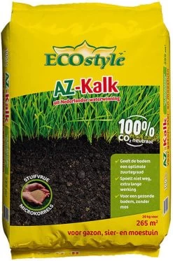 ECOstyle AZ Kalk Micro Korrel – Voor Gazon, Sier- En Moestuin - Corrigeert Zuurgraad Direct En Langdurig - Werkt Tegen Mos - CO2-Neutraal – 30 M² - 2 KG -Tuingereedschap 794x1200 3