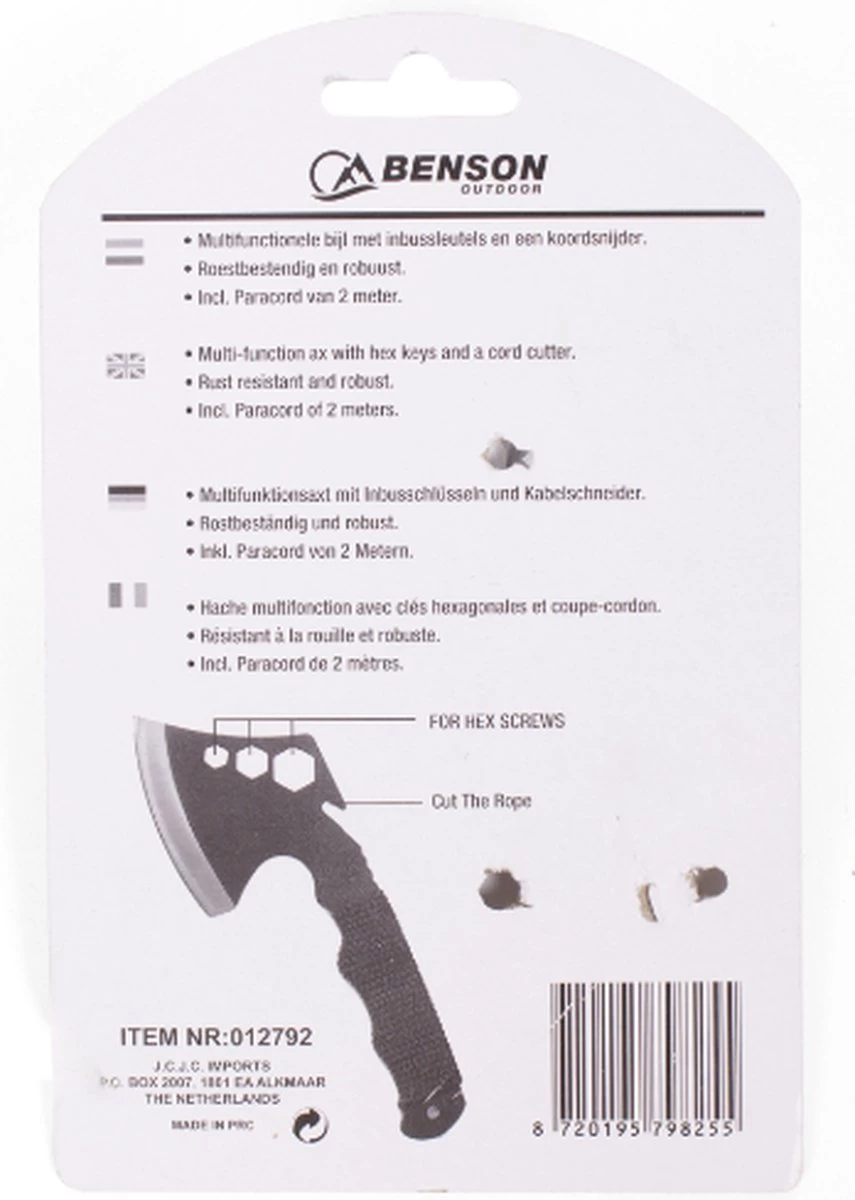 Benson Multifunctionele Handbijl - Hakbijl Met Hoes - 23.5 Cm 5 Benson Multifunctionele Handbijl - Hakbijl Met Hoes - 23.5 Cm - Afbeelding 5