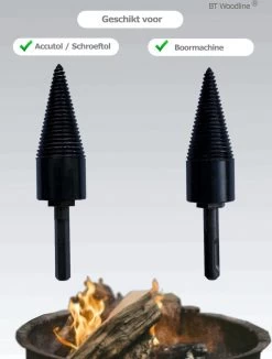 BT Woodline® | Houtklover Inclusief Opbergkoker | Houtsplijter | Houtkloof | Houtsplitter | Houtkloofboor | Kegelsplijter | Houtkliever | Aanmaakhout | Geschikt Voor Accutol, Schroeftol, Boormachine En Kloofmachines -Tuingereedschap 909x1200 1