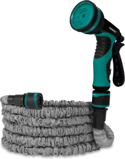 VONROC Tuinslang – Uitrekbare Tuinslang 10 Meter – Incl. Aansluitingen, Muursteun En Broespistool -Tuingereedschap 937x1200 1