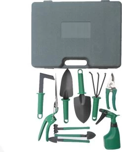 Merkloos 10-Delige Tuingereedschap Set Inclusief Opbergkoffer - Tuinierset - Tuinsetje - Gereedschap Voor Tuin - Tuinschaar - Tuinschepje - Bloemenschaar - Voegenkrabber - Plantenspuit - Grasschaar - Bloemenschep - Tuinhark -Tuingereedschap 960x1200 3