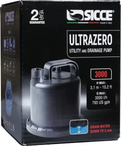 Sicce Ultra Zero - Vlakzuiger - Dompelpomp - Wateroverlast - 3000 L/h -Tuingereedschap 998x1200 2